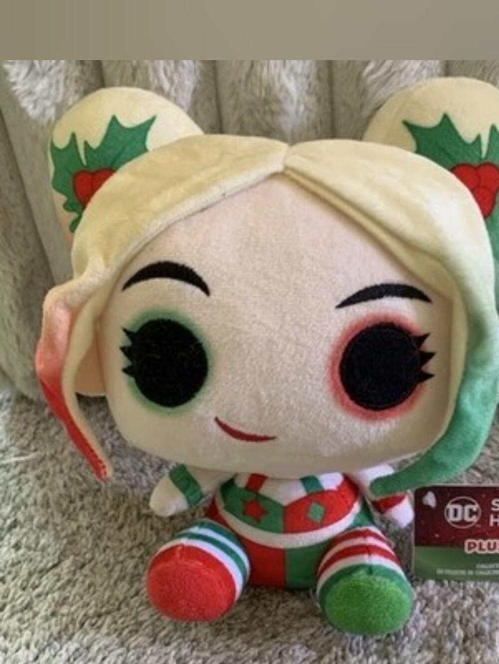 Funko Holiday Christmas Plushie HOLLY HARLEY QUINN Plush Toy DC Comics New 8 in